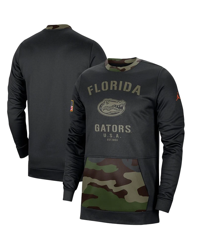 Men's Black, Camo Florida Gators Military-Inspired Appreciation Performance Pullover Sweatshirt