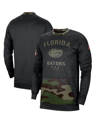 Men's Black, Camo Florida Gators Military-Inspired Appreciation Performance Pullover Sweatshirt