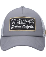 Men's Gray, White Vegas Golden Knights Locker Room Foam Trucker Snapback Hat