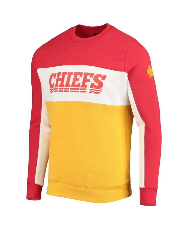 Kansas City Chiefs Majestic Threads Lockup Tri-Blend Long Sleeve T-Shirt -  Red