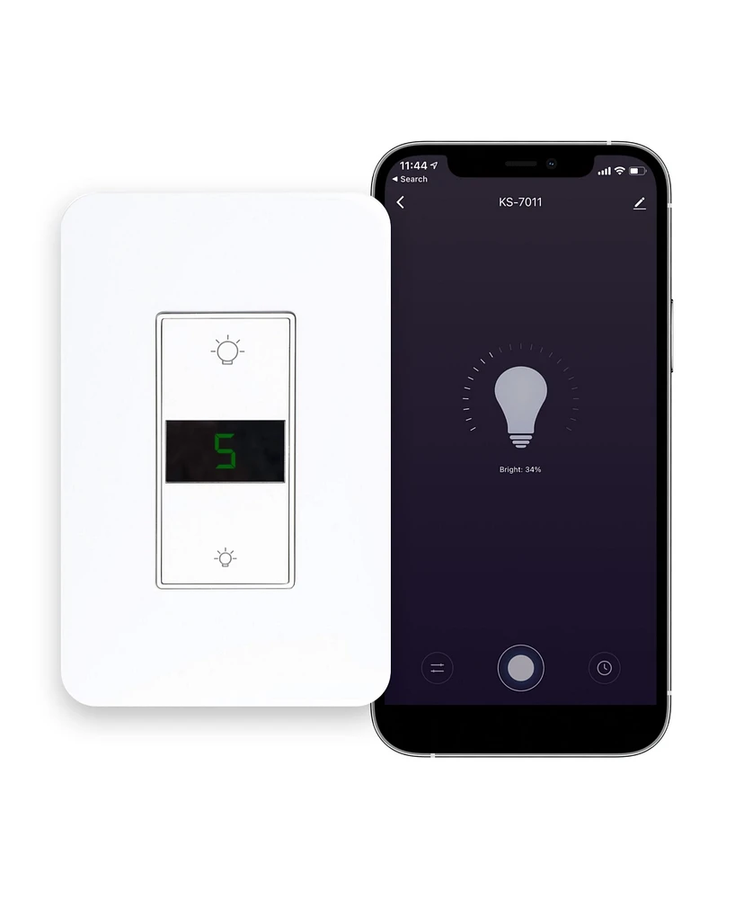 Smart Lighting Led Display Dimmer Switch - Wi-Fi Remote App Control