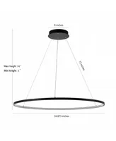 Circulo Round Modern Contemporary Led Integrated Chandelier