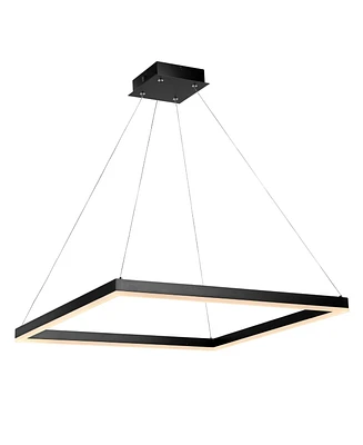 Nero Square Contemporary Modern Integrated Led Pendant Light