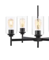 Orpheus 5-Light Farmhouse Industrial Iron Cylinder Led Chandelier