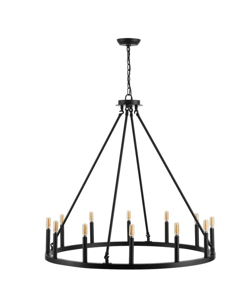 Gio 12-Light Iron Classic Industrial Ring Led Chandelier