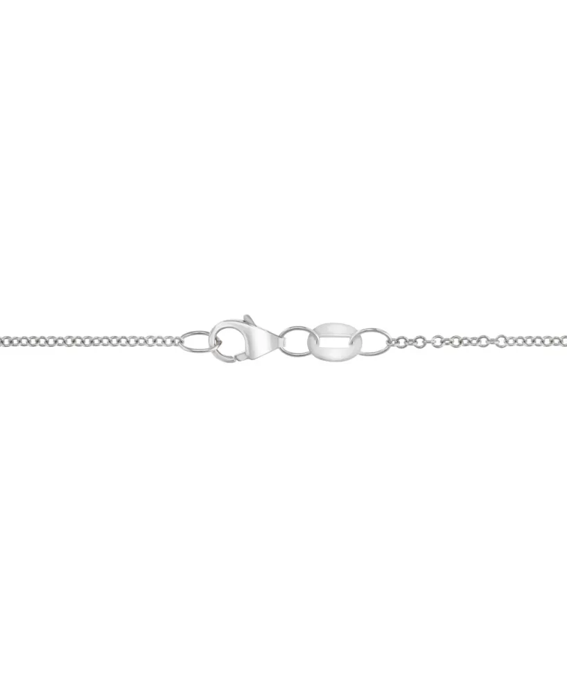 Effy Diamond Zodiac Cancer 18" Pendant Necklace (1/10 ct. t.w.) in Sterling Silver