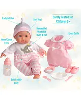 Berenguer Boutique 15" Soft Body Baby Doll Pink Outfit