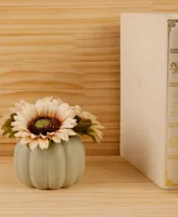 5.75" Artificial Sunflowers in Ceramic Planter