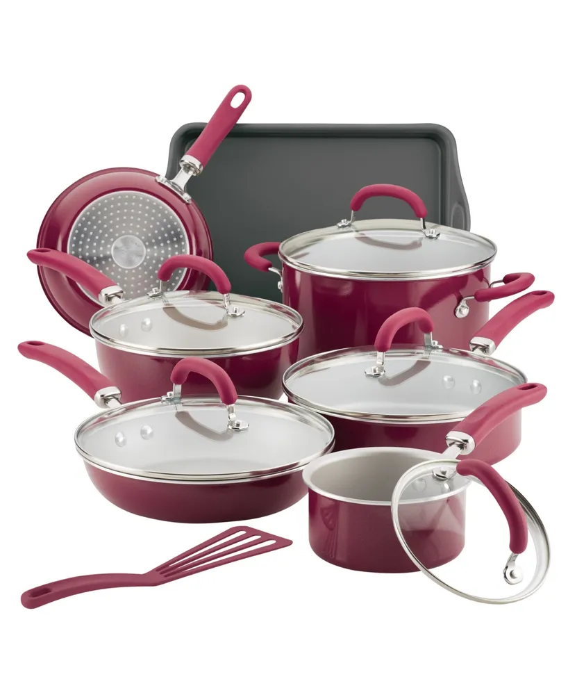 Rachael Ray Create Delicious Aluminum Nonstick Cookware Set, 13 Piece