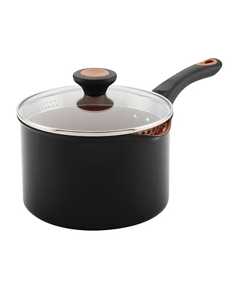 Farberware Glide Copper Ceramic Nonstick Straining 3 Qt Saucepan