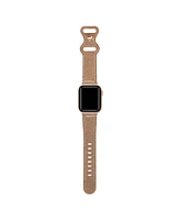 Posh Tech Callie Rose Gold Plated Glitter Genuine Leather Band for Apple Watch, 42mm-44mm