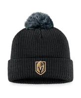 Men's Black Vegas Golden Knights Team Cuffed Knit Hat with Pom