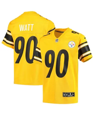 Boys T.j. Watt Gold-Tone Pittsburgh Steelers Inverted Team Game Jersey - Gold