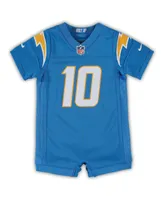 Infant Justin Herbert Powder Blue Los Angeles Chargers Game Romper Jersey