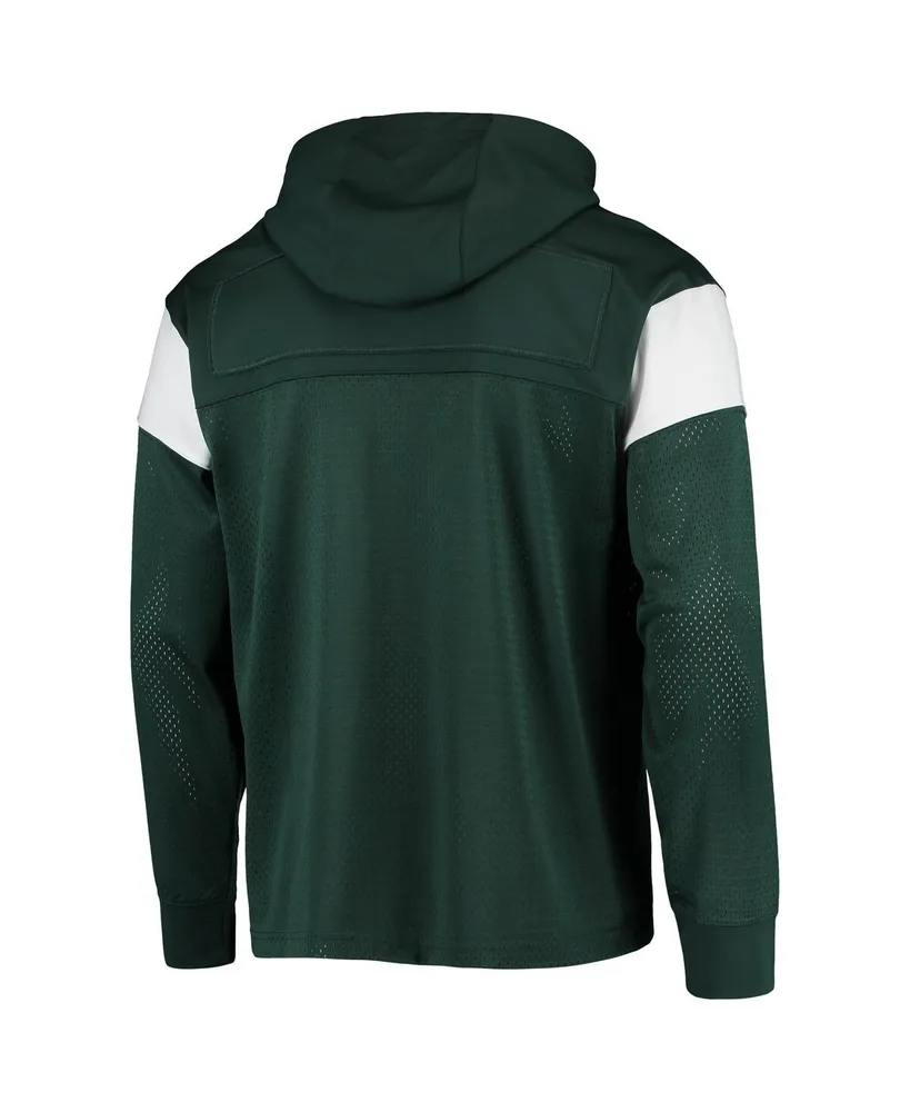 Men's Green Michigan State Spartans Sideline Jersey Pullover Hoodie
