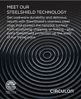 Circulon SteelShield C-Series Tri-Ply Clad Nonstick Frying Pan Set, 2-Piece, Silver