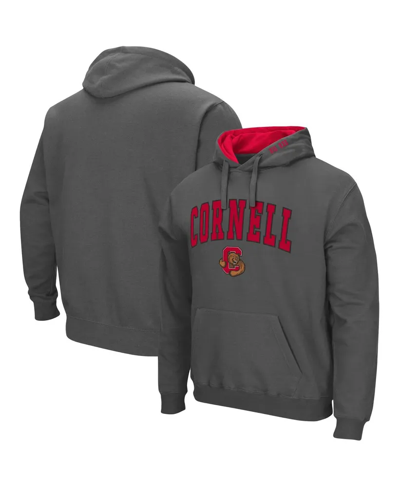 Men's Charcoal Cornell Big Red Arch and Logo Pullover Hoodie