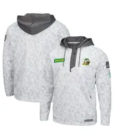 Men's Arctic Camo Oregon Ducks Oht Military-Inspired Appreciation Quarter-Zip Hoodie