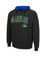 Men's Black Delaware Fightin' Blue Hens Arch Logo 3.0 Full-Zip Hoodie