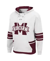Men's White Mississippi State Bulldogs Lace Up 3.0 Pullover Hoodie
