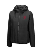 Women's Black Indiana Hoosiers Arianna Full-Zip Puffer Jacket