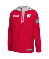 Big Boys Red, Arctic Camo Wisconsin Badgers Oht Military-Inspired Appreciation Shellback Quarter-Zip Hoodie