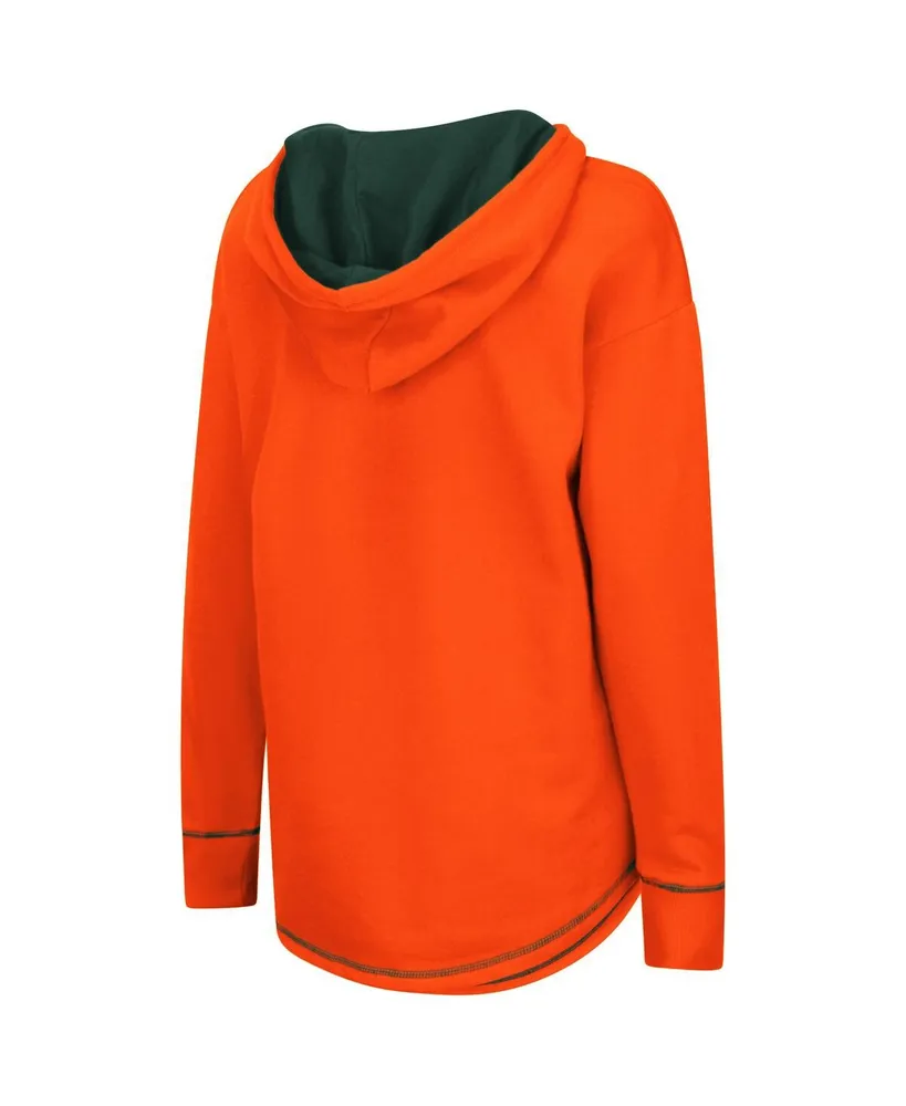 Women's Orange Miami Hurricanes Tunic Pullover Hoodie