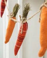 Glitzhome Easter Burlap Carrots Garland, 6'