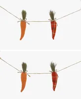 Glitzhome Easter Burlap Carrots Garland, 6'