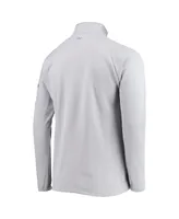 Men's Gray Michigan State Spartans Terminal Tackle Fleece Raglan Omni-Shade Quarter-Zip Jacket