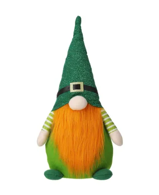 Glitzhome 25.5" Fabric St. Patrick's Gnome Standing Decor