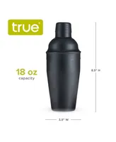 True Brands Ash Matte Black Cocktail Shaker, 18 Oz