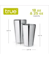 True Brands Advance Stainless Steel Boston Shaker Tins, 2 Piece