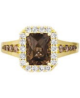 Le Vian Cinnamon Citrine (1-1/3 ct. t.w.) & Diamond (1/2 ct. t.w.) Ring in 14k Rose Gold (Also in Amethyst, Blue Topaz, Peridot & Smoky Quartz)