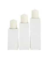 CosmoLiving by Cosmopolitan Mdf Contemporary Candle Holder, Set of 3