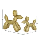 Contemporary Dog Sculpture, Set of 2 - Gold