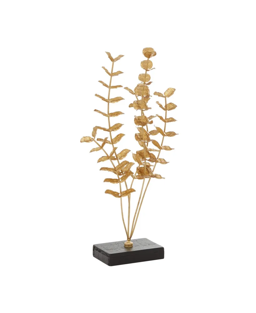 CosmoLiving by Cosmopolitan Metal Contemporary Abstract Sculpture, 21" x 10" - Gold