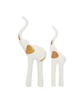 Glam Elephant Sculpture, Set of 2 - Gold