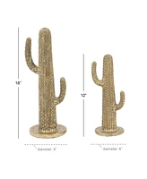 Eclectic Cactus Sculpture, Set of 2