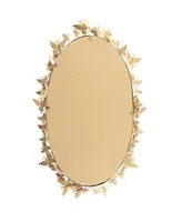 Glam Metal Wall Mirror, 33" x 19" - Gold