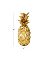 Traditional Decorative Pineapple, 14" x 6" - Gold