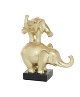 Contemporary Elephant Sculpture, 10" x 8" - Gold