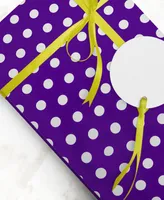 Jam Paper Gift Wrap 50 Square Feet Polka Dot Wrapping Paper Rolls, Pack of 2