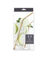 Viski Cocktail Straws, Set of 4 - Gold