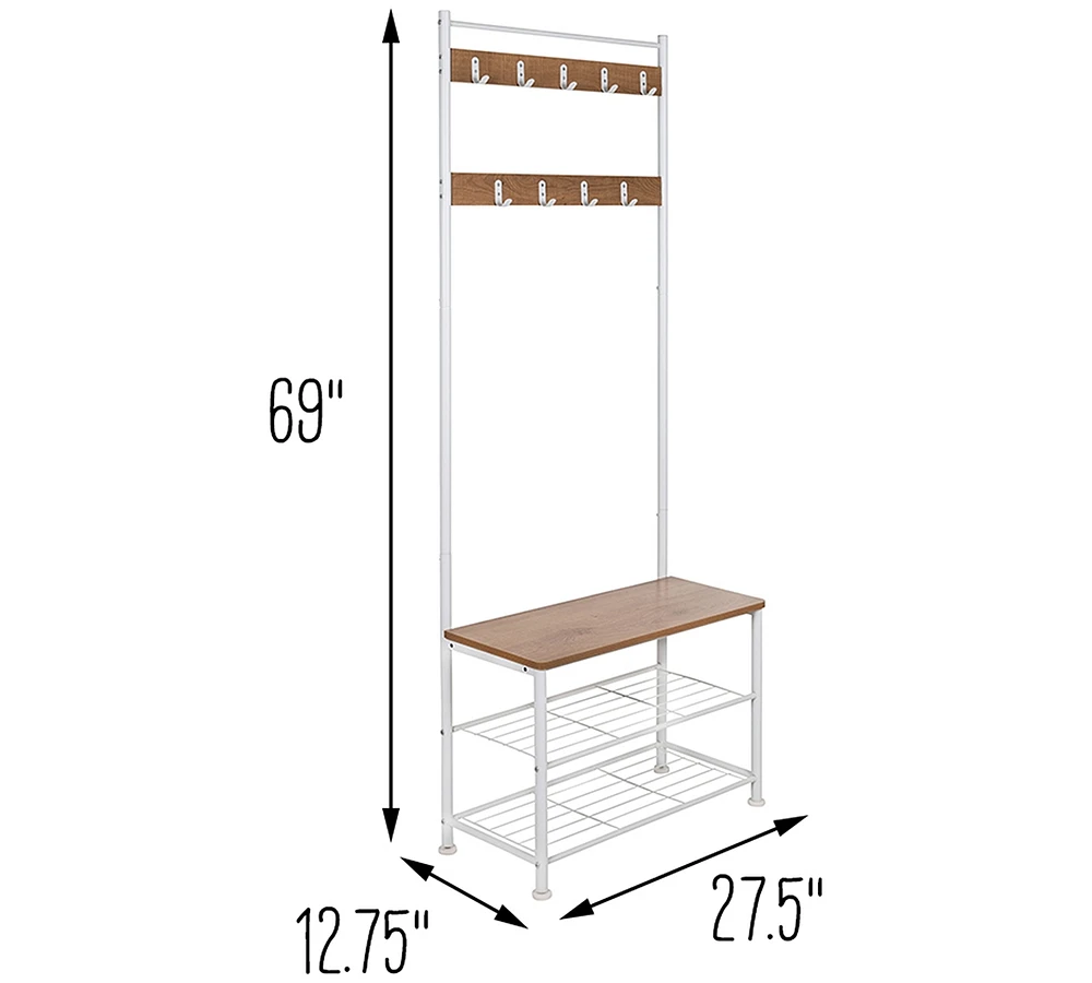 Honey Can Do Entryway Hall Tree with Storage