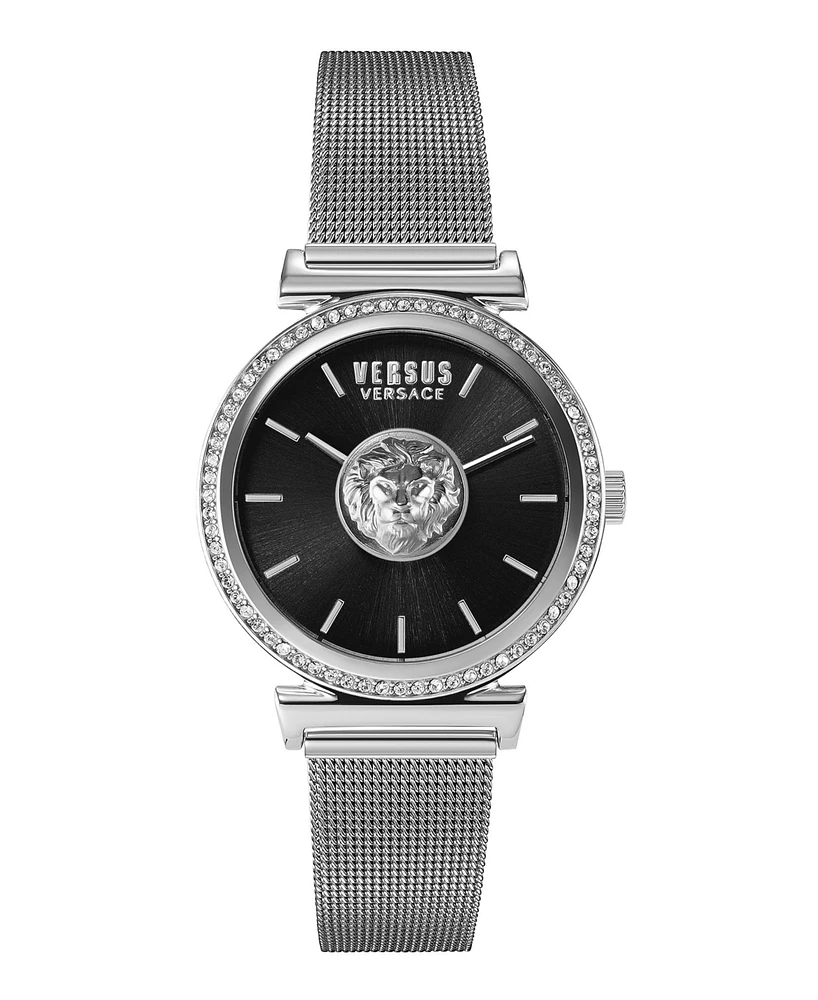 Versus by Versace Women's Brick Lane Silver-tone Stainless Steel Bracelet Watch 34mm