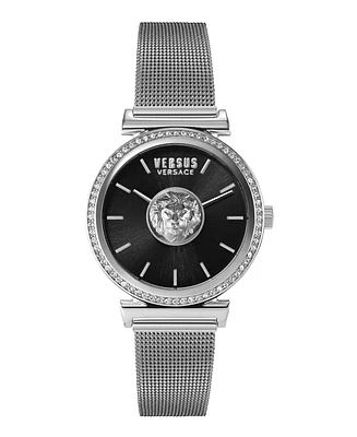 Versus by Versace Women's Brick Lane Silver-tone Stainless Steel Bracelet Watch 34mm