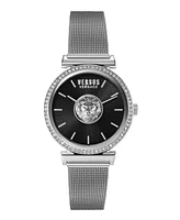 Versus by Versace Women's Brick Lane Silver-tone Stainless Steel Bracelet Watch 34mm