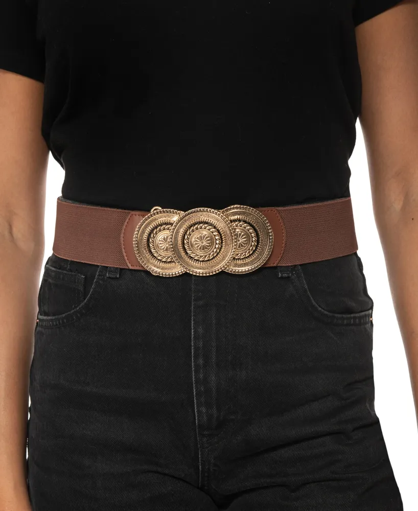 I.n.c. International Concepts Round-Buckle Stretch Belt, Created for Macy's