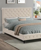 Ashley Tufted Fabric Platform Bed